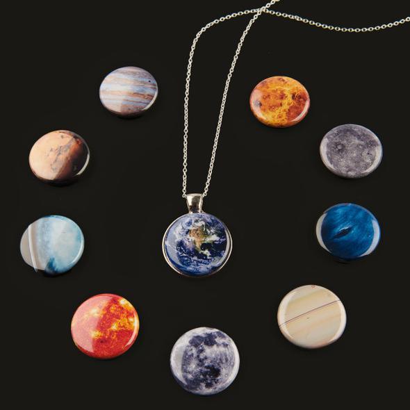 Interchangeable Solar System Necklace - minbolu -