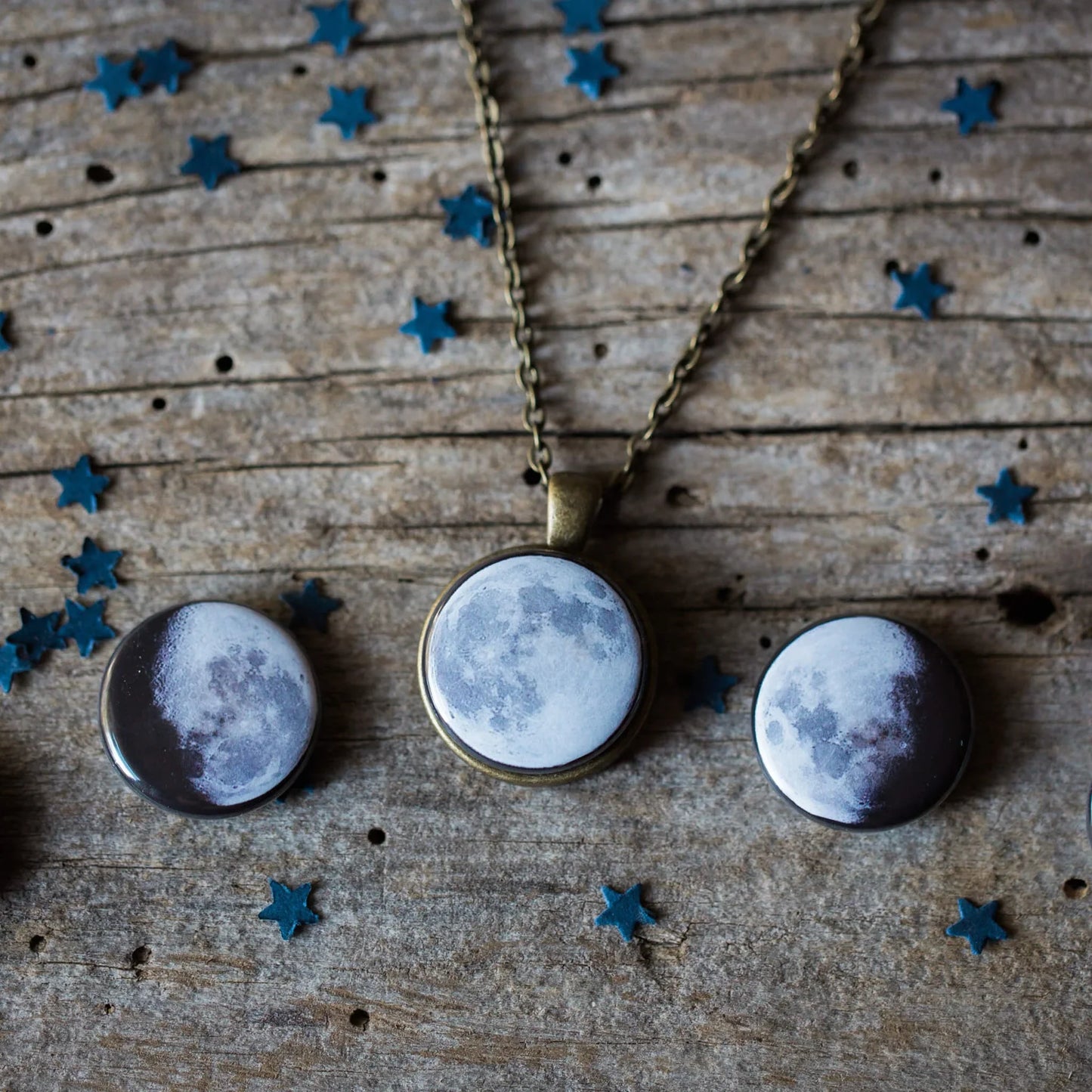 Interchangeable Moon Phase Necklace - minbolu -