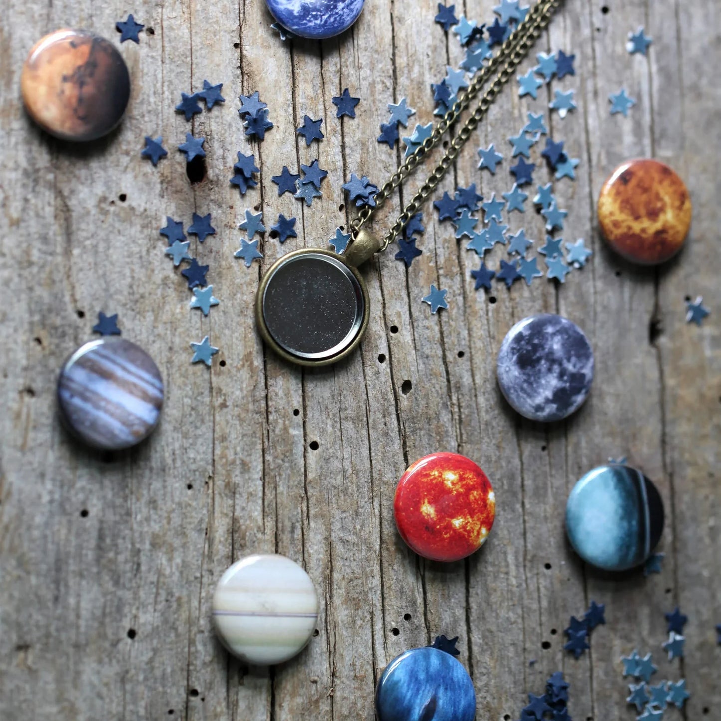Interchangeable Solar System Necklace - minbolu -