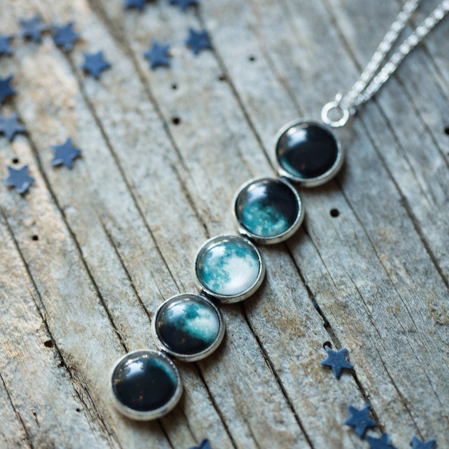 Moon Phase Pendant Necklace - minbolu -