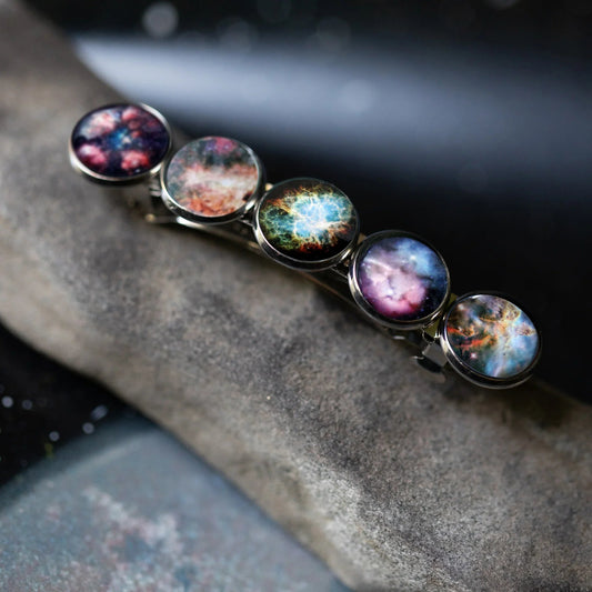 Nebula Rainbow Hair Clip Barrette - minbolu -