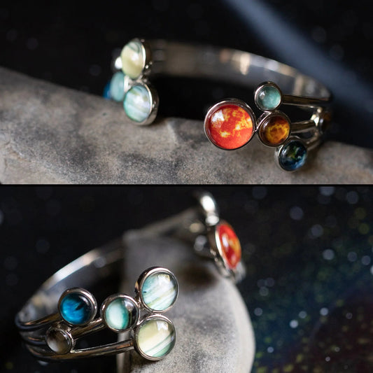 Open Solar System Cuff Bracelet - minbolu -