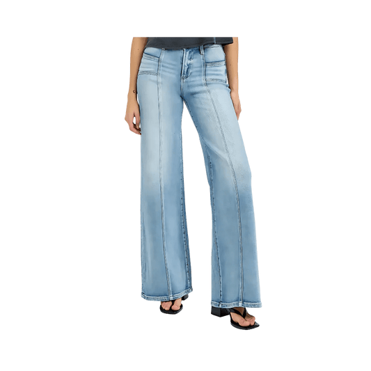 RISEN Wide Leg Jeans | Plus Size Fashion - minbolu -