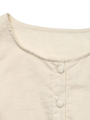 Round Neck Sleeveless Midi Dress - minbolu -