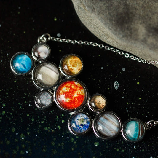 Solar System Statement Bib Necklace - minbolu -