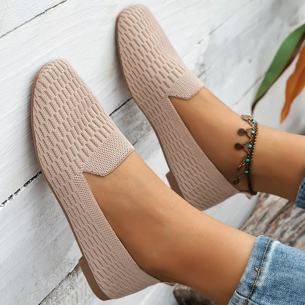Square Toe Slip - Ons - minbolu