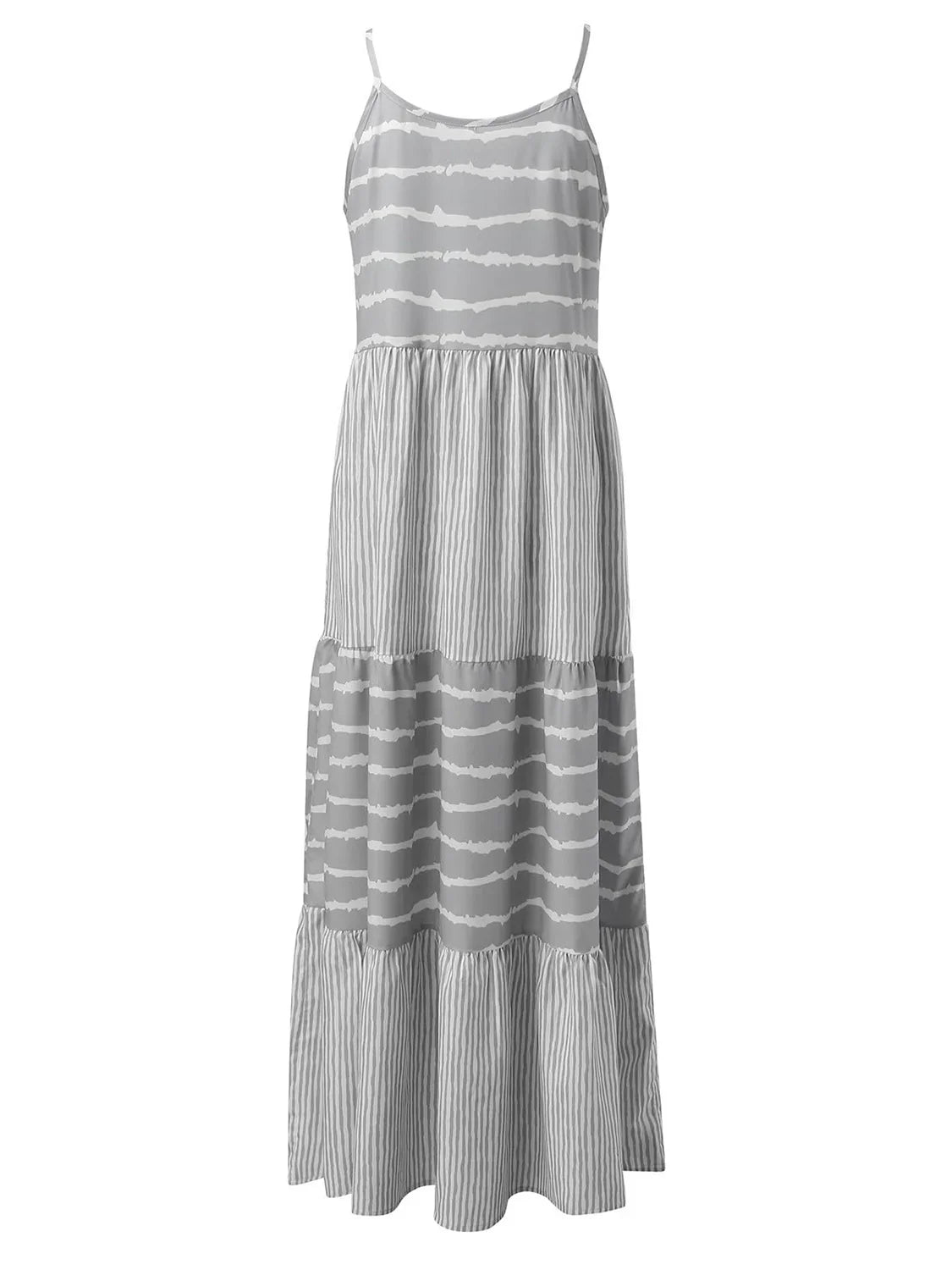 Striped Sleeveless Cami Dress - Summer Essential - minbolu -