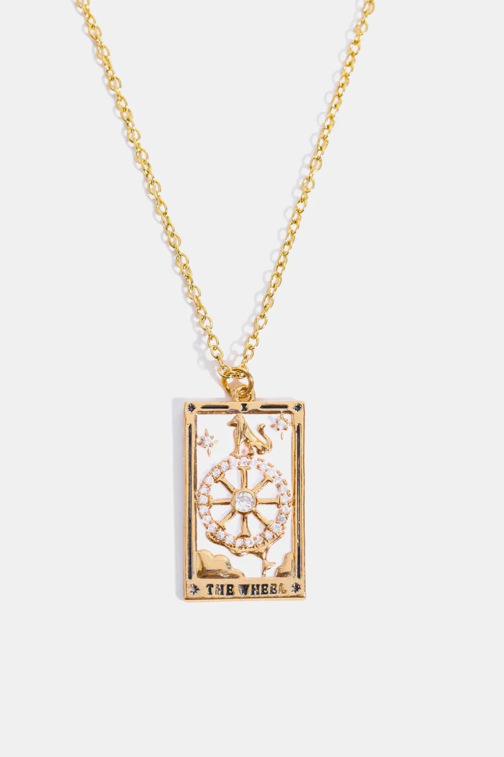 Tarot Card Pendant Stainless Steel Necklace - minbolu