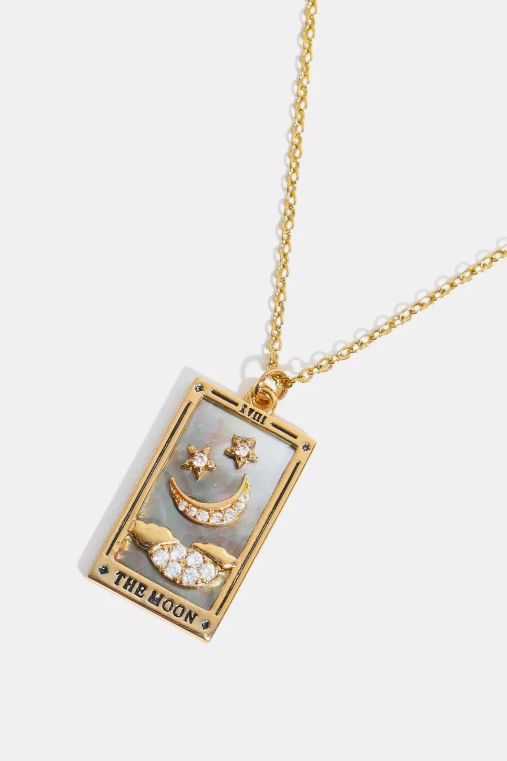 Tarot Card Pendant Stainless Steel Necklace - minbolu