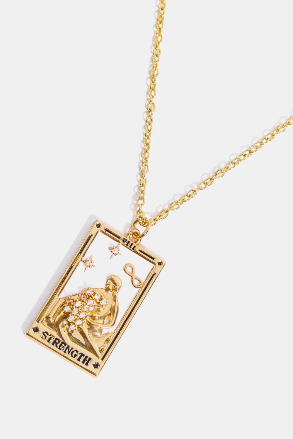 Tarot Card Pendant Stainless Steel Necklace - minbolu