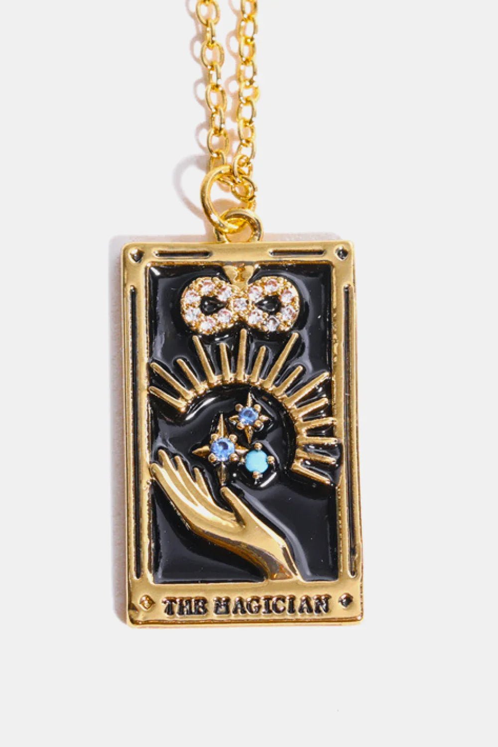 Tarot Card Pendant Stainless Steel Necklace - minbolu