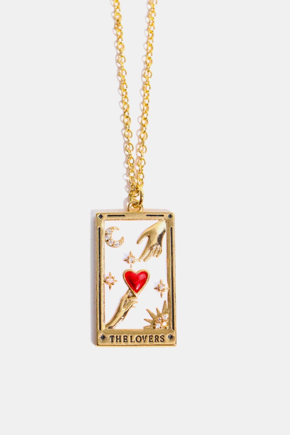 Tarot Card Pendant Stainless Steel Necklace - minbolu