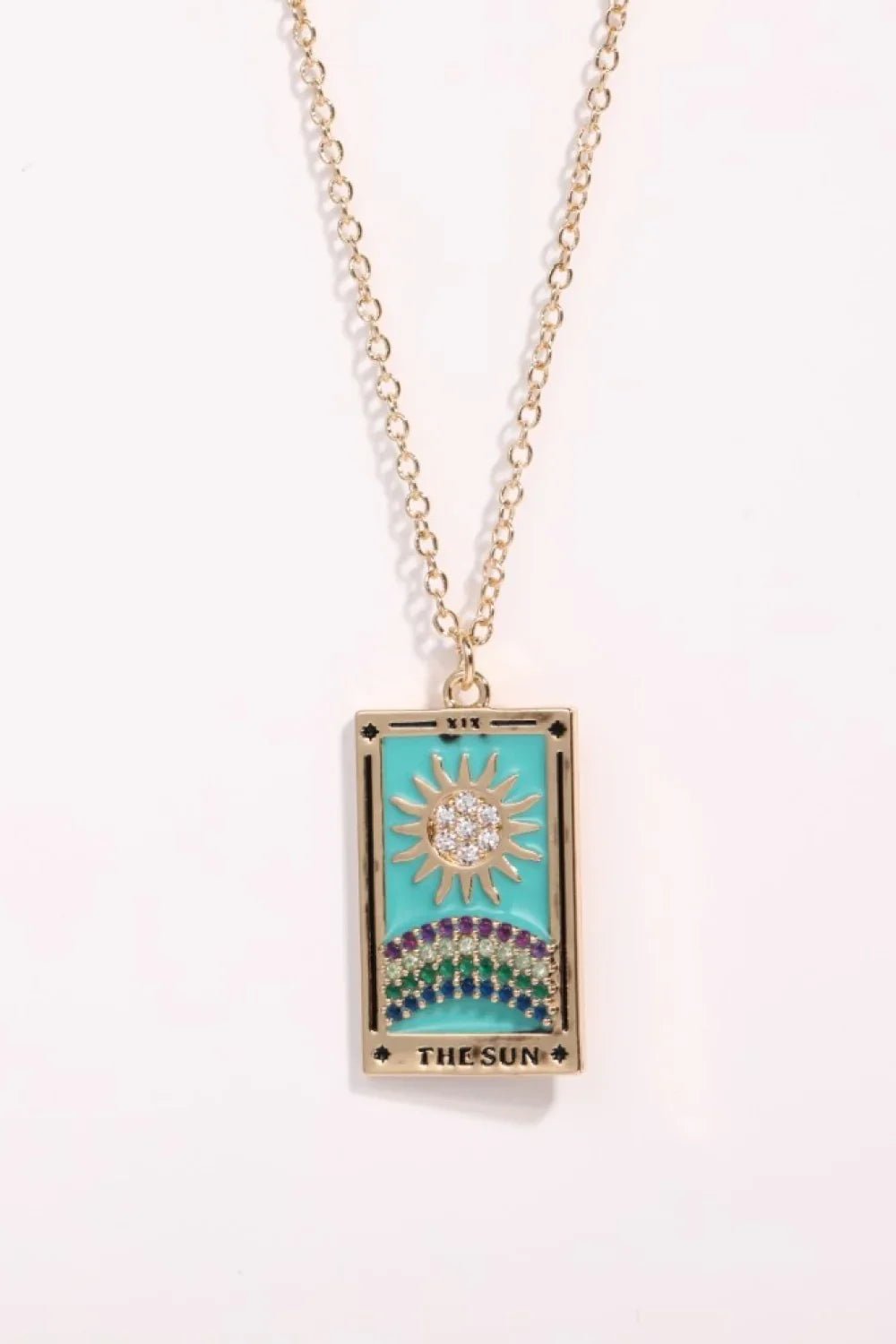 Tarot Card Pendant Stainless Steel Necklace - minbolu
