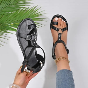 Toe Loop Flat Sandals - Stylish and Comfortable - minbolu -
