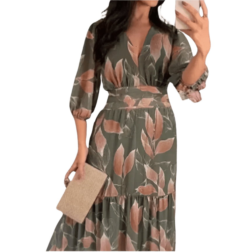 Women's Boho Dinner Dress - minbolu