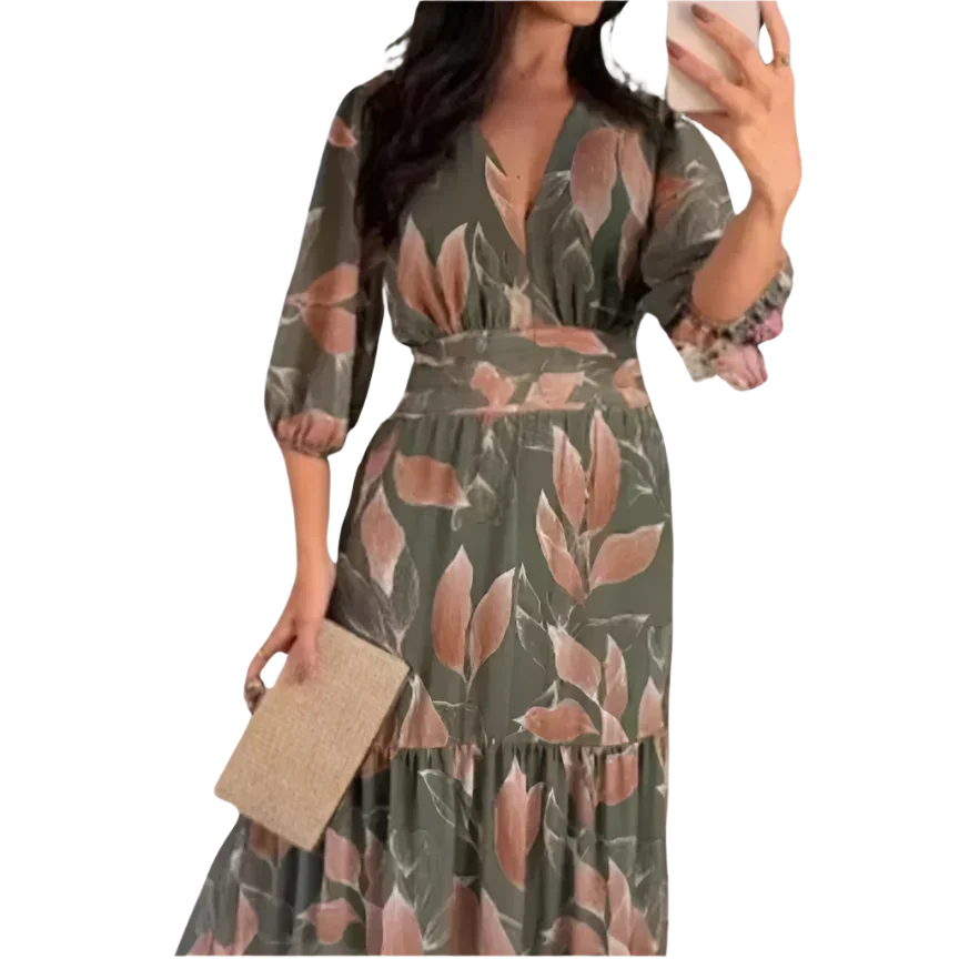 Women's Boho Dinner Dress - minbolu -
