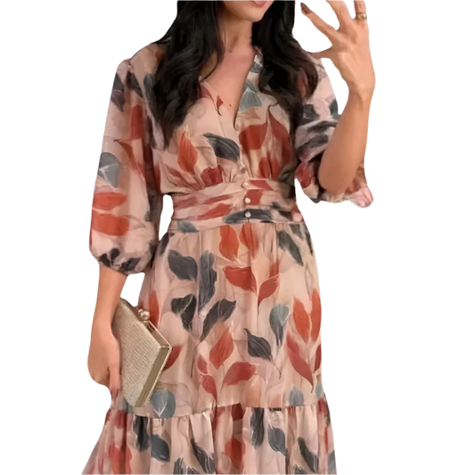 Women's Boho Dinner Dress - minbolu -