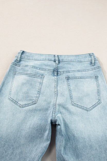 Wide Leg Jeans with Pockets - Comfort & Style - minbolu -
