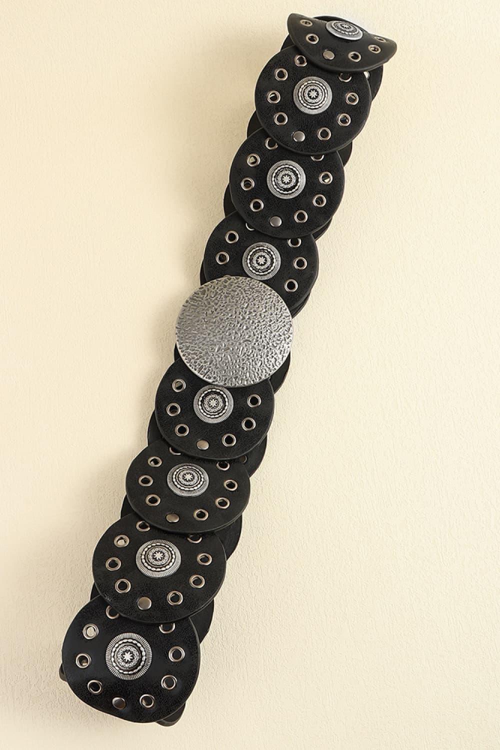Round Shape PU Leather Belt - minbolu -
