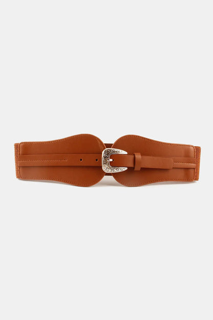 Wide Elastic Belt Alloy Buckle - minbolu -
