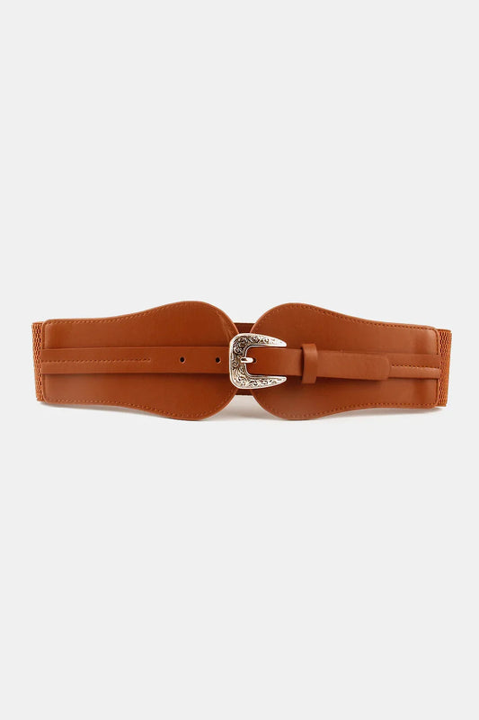 Wide Elastic Belt Alloy Buckle - minbolu -