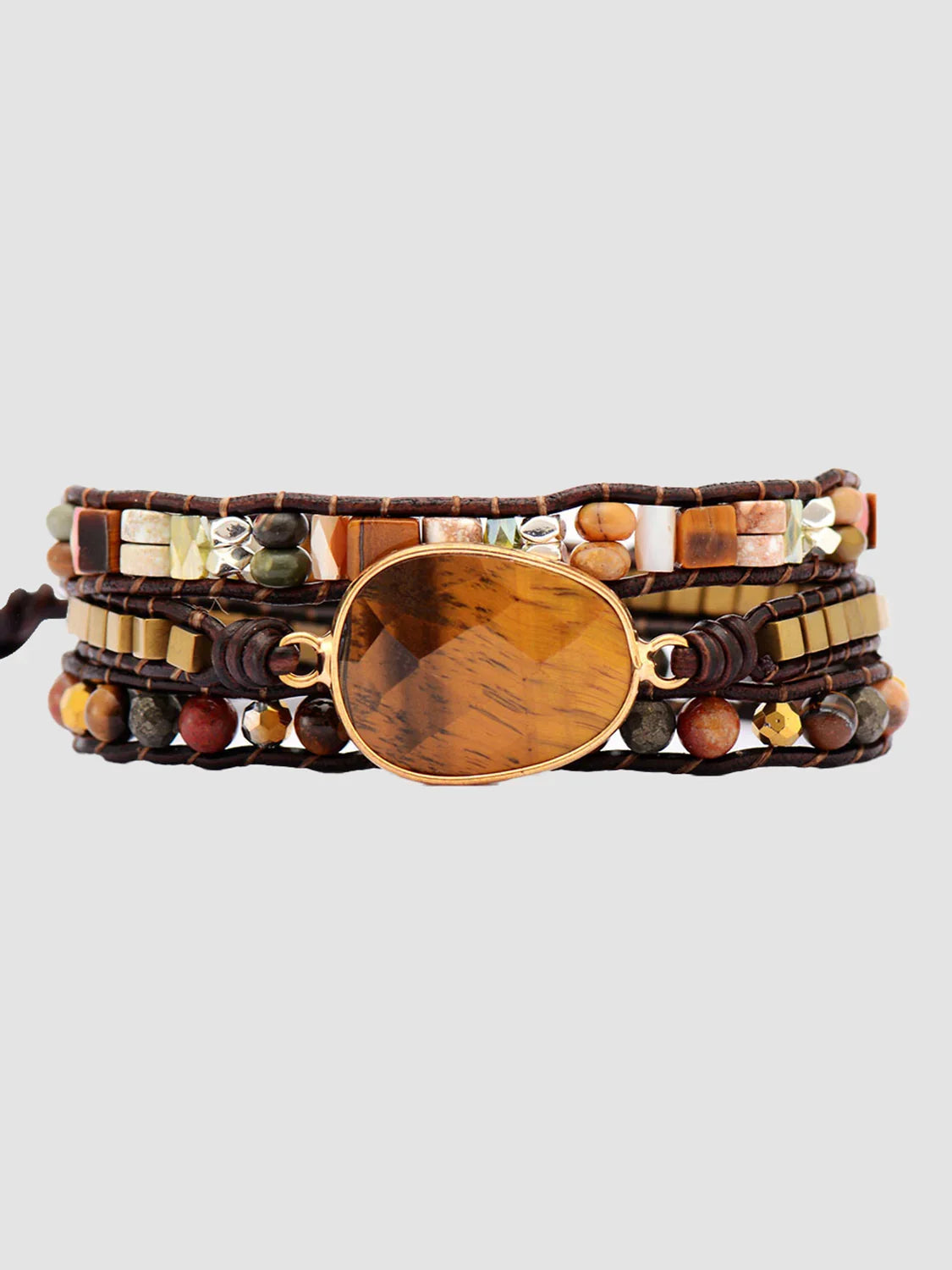 Geometrical Shape Triple-Layer Bracelet - minbolu -