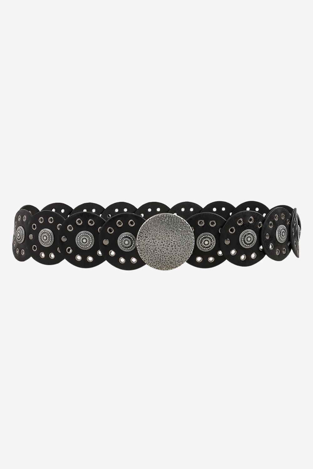 Round Shape PU Leather Belt - minbolu -