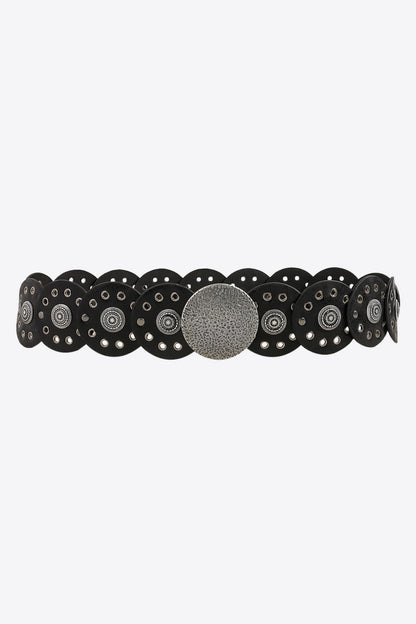 Round Shape PU Leather Belt - minbolu -