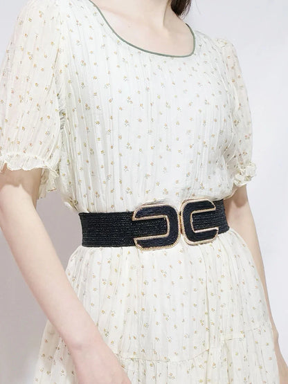 Wide Braid Belt - Stylish Polyester Belt - minbolu -
