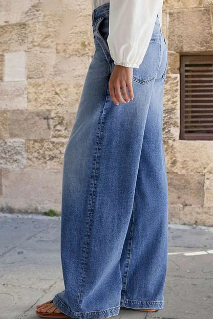 Embroidered Straight Leg Jeans - Stylish & Comfortable - minbolu -