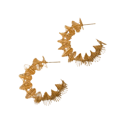 18K Gold-Plated C-Hoop Earrings - minbolu -