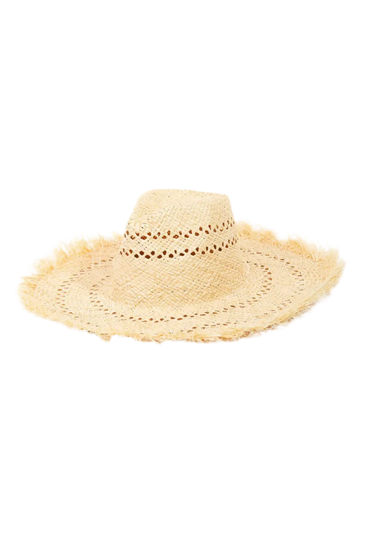 Stylish Openwork Raw Hem Weave Hat - minbolu -