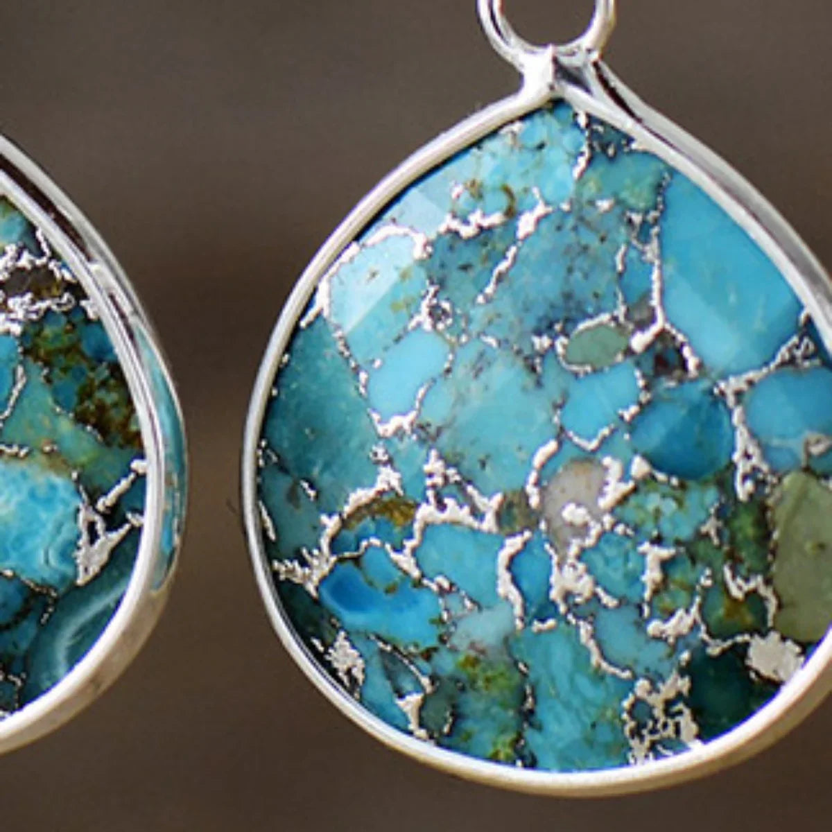 Natural Stone Teardrop Earrings - minbolu -