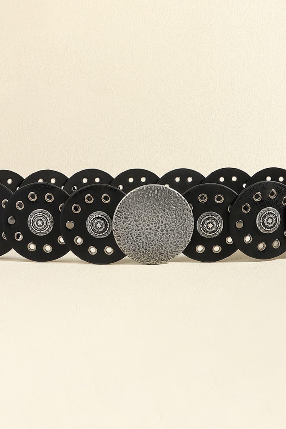 Round Shape PU Leather Belt - minbolu -