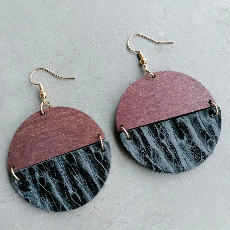 Stylish Round Drop Earrings - minbolu -