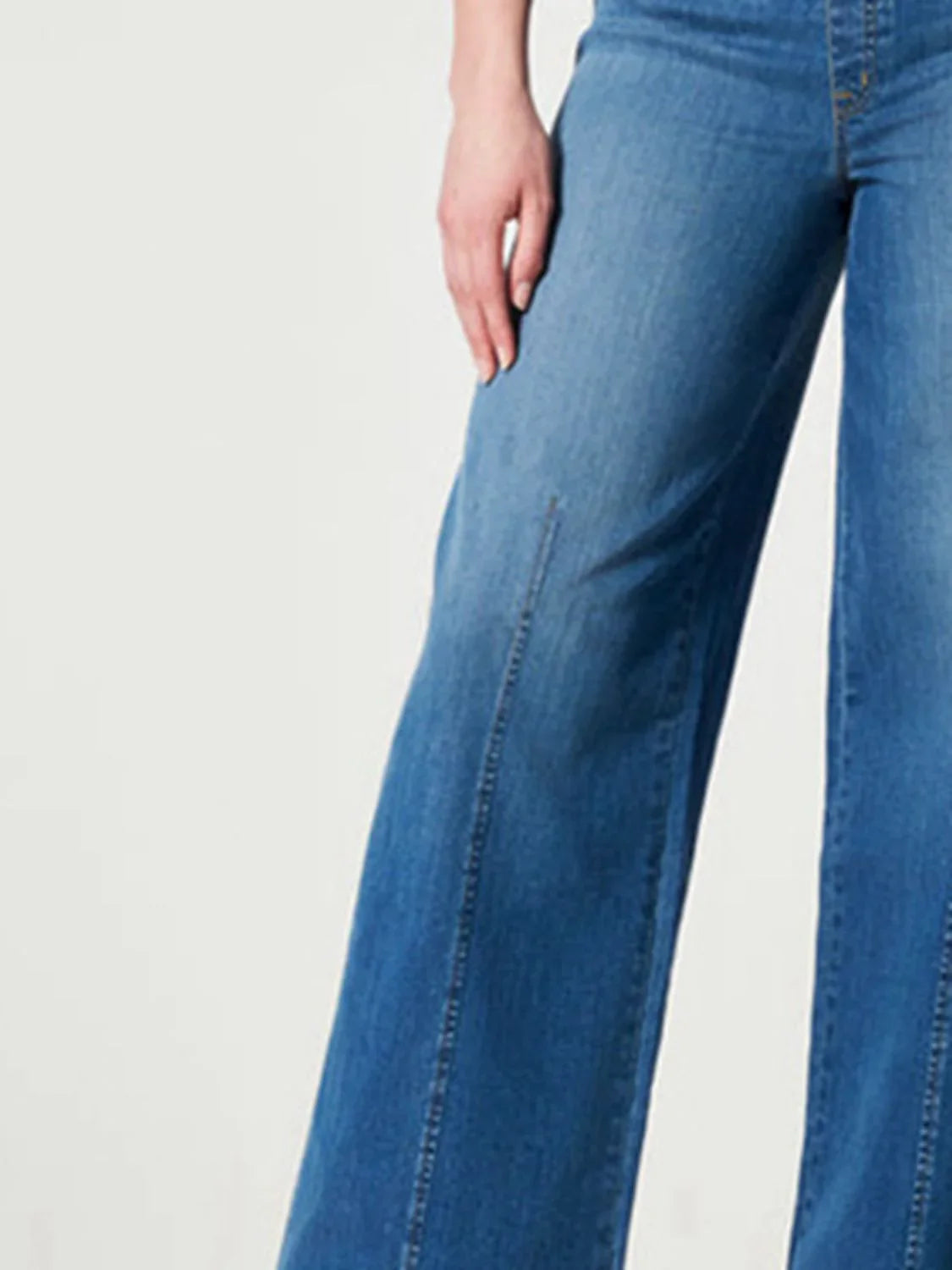 Chic Wide Leg Long Jeans - minbolu -