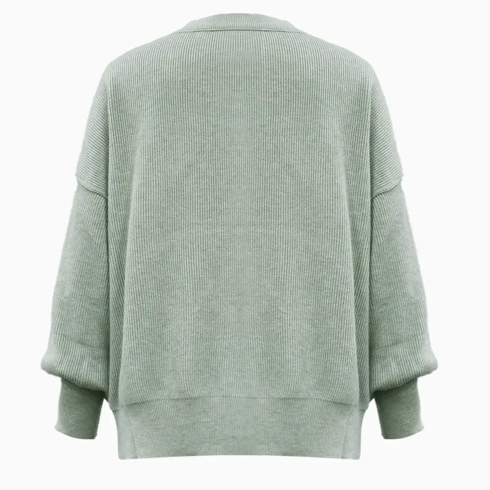 Cozy Drop Shoulder Sweater - minbolu -
