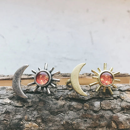 Sun and Moon Sculptural Statement Ring - minbolu -