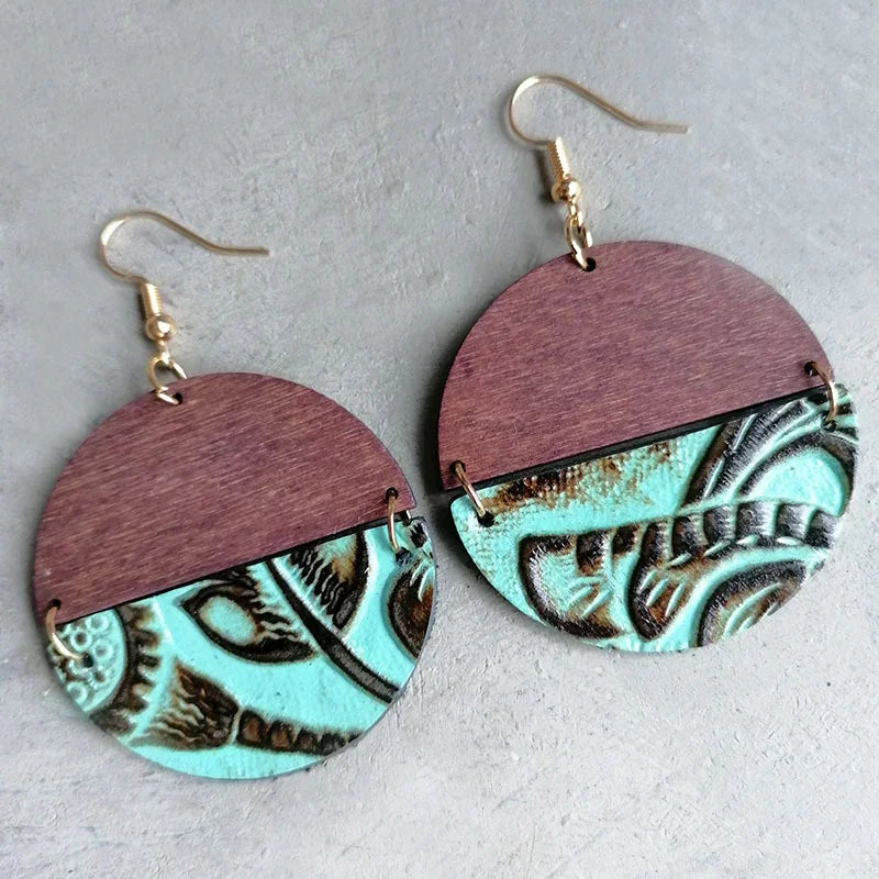 Stylish Round Drop Earrings - minbolu -