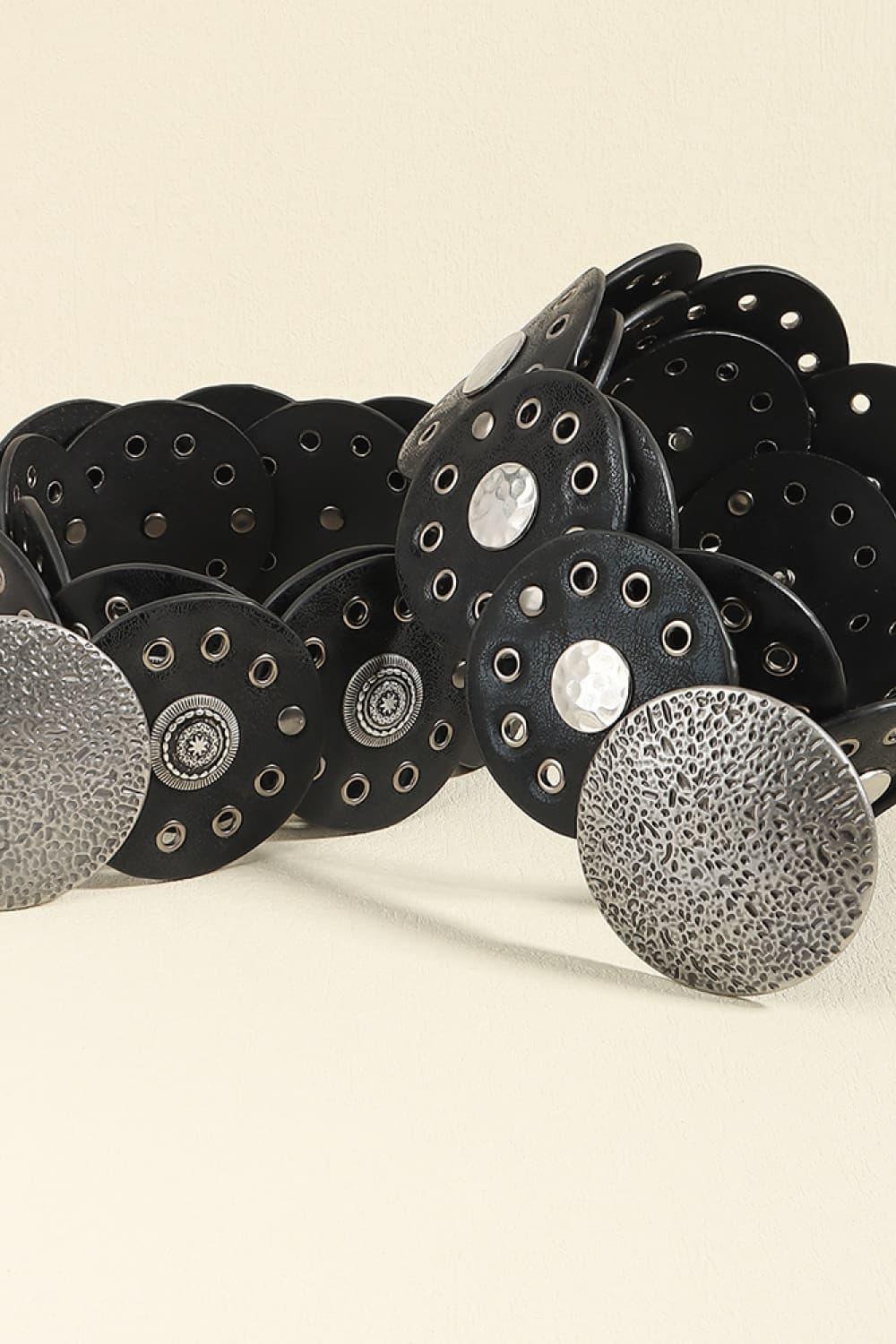 Round Shape PU Leather Belt - minbolu -