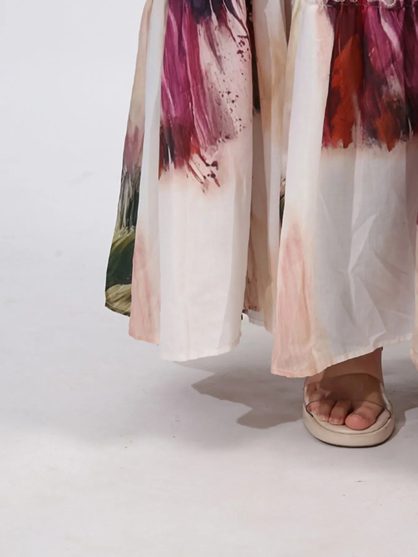 Tiered Tie Waist Maxi Dress - minbolu -