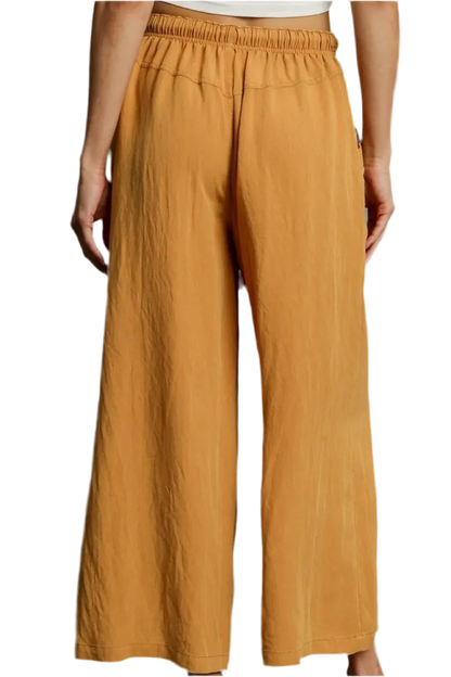 Umgee Wide Leg Rope Drawstring Pants | Plus Size - minbolu -