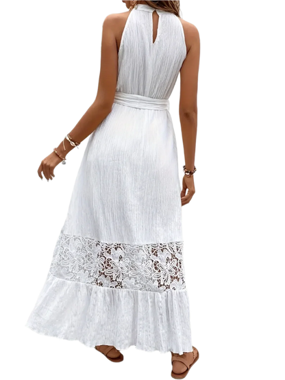 Lace Detail Boho Maxi Cami Dress - minbolu -