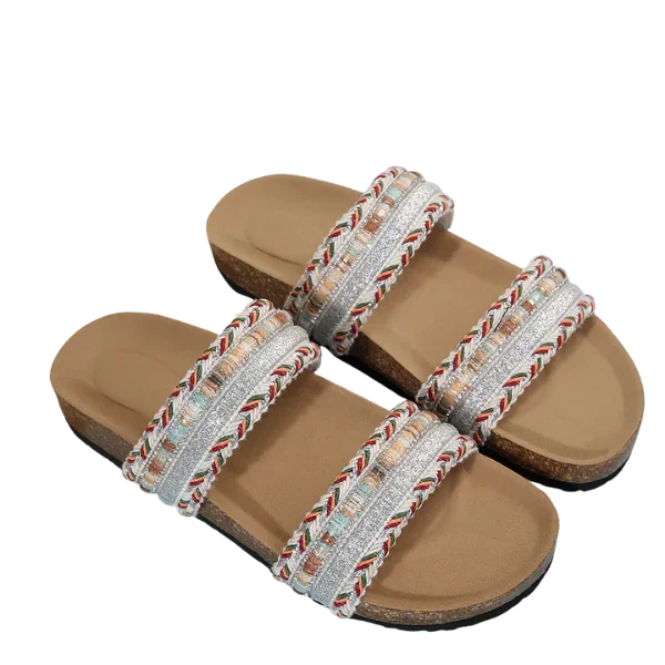 Bohemian Slides Platform Sandals - minbolu -