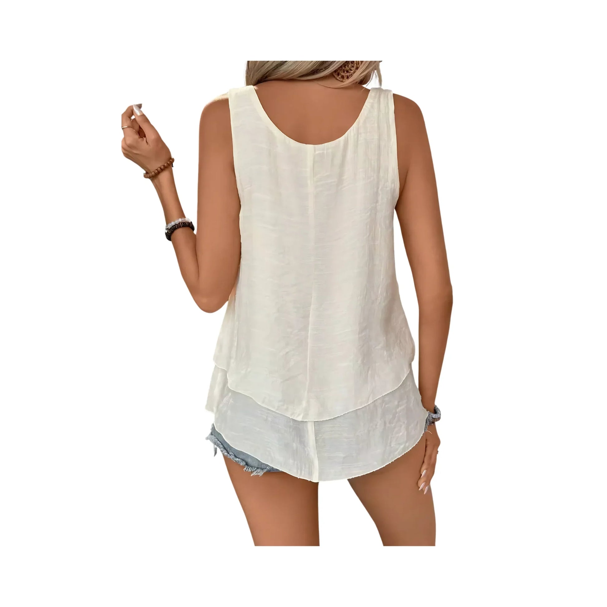 Boho Scoop Neck Tank - Summer Essential - minbolu -