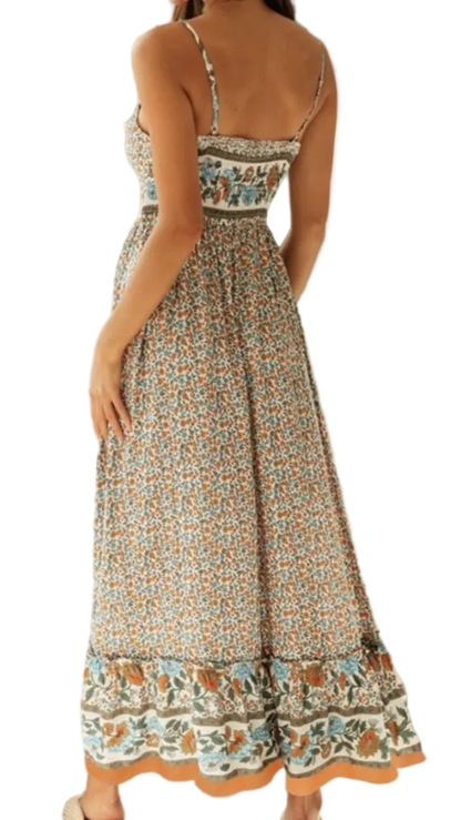 Elegantly Casual Maxi Cami Dress - minbolu -