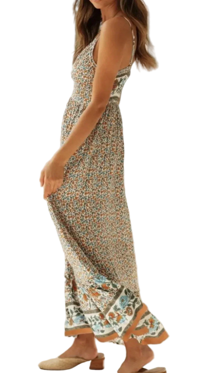 Elegantly Casual Maxi Cami Dress - minbolu -