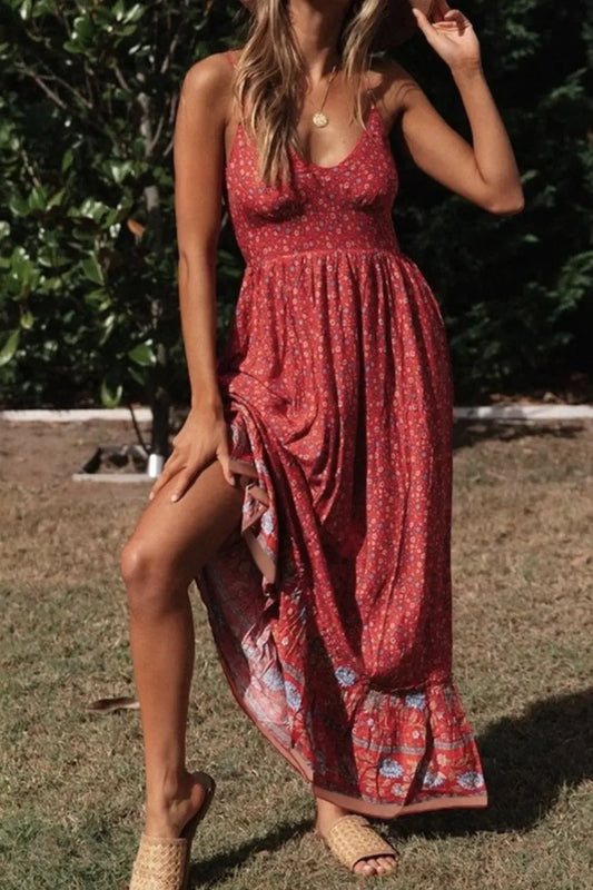 Elegantly Casual Maxi Cami Dress - minbolu -