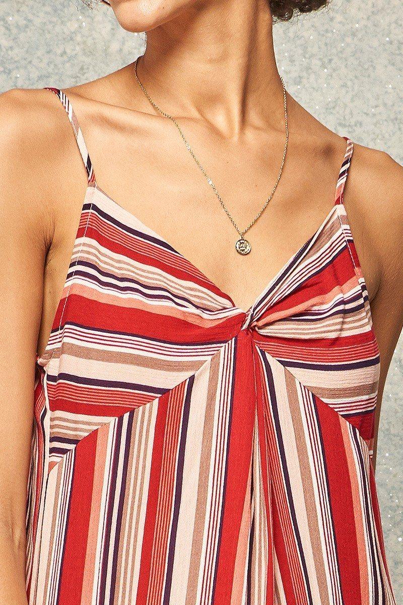 Multi Stripe Camisole Top - minbolu -