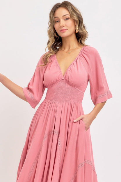 Romantic Flowy Maxi Dress - minbolu -